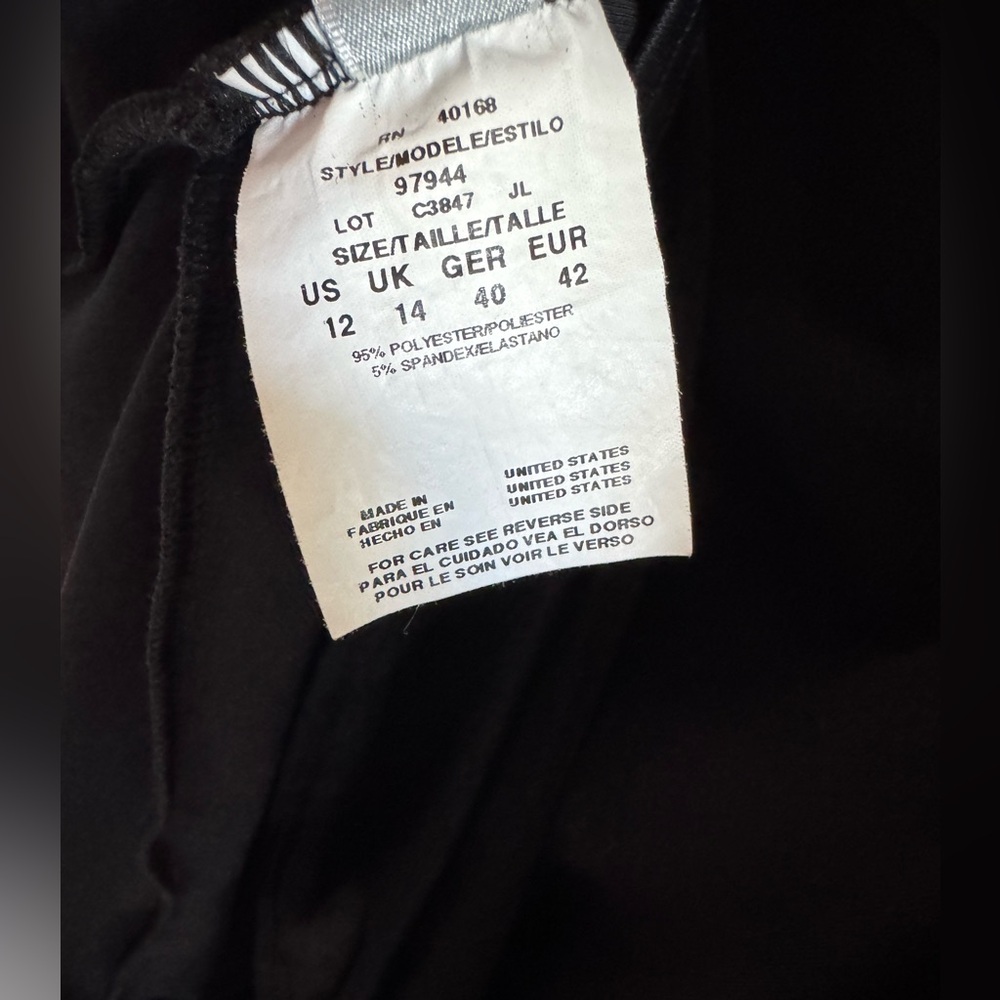 Magicsuit Tiered Ruffled Angled Tankini Swim Top Black Stretch Compression sz 12 - Picture 10 of 10